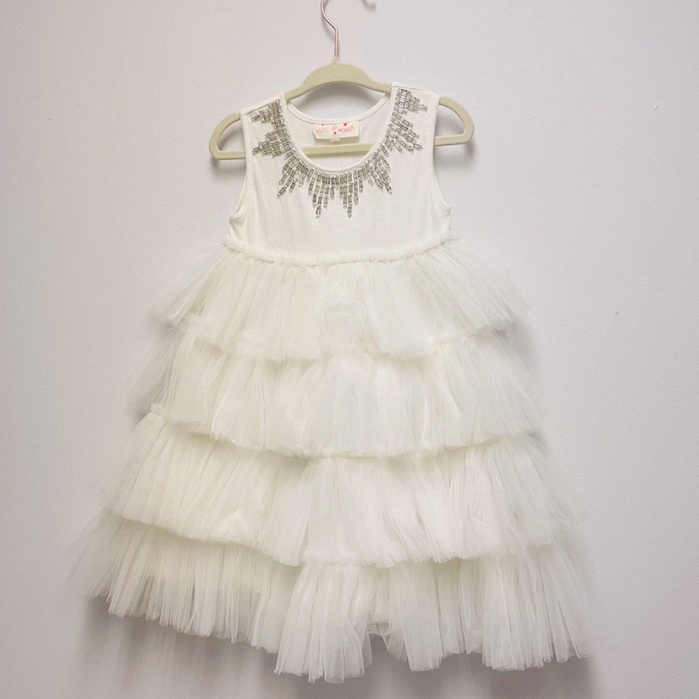 RARE Tu tu du monde ruffle and sequin dress